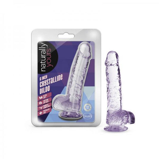 Naturally Yours Crystalline Dildo 6 In. Amethyst