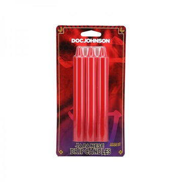 Japanese Drip Candles 3-pack Red