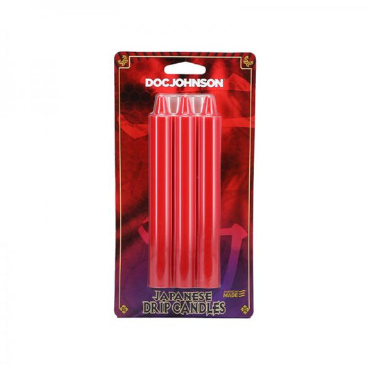 Japanese Drip Candles 3-pack Red