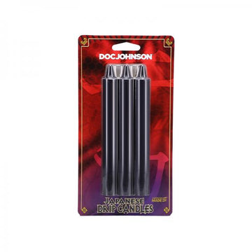 Japanese Drip Candles 3-pack Black