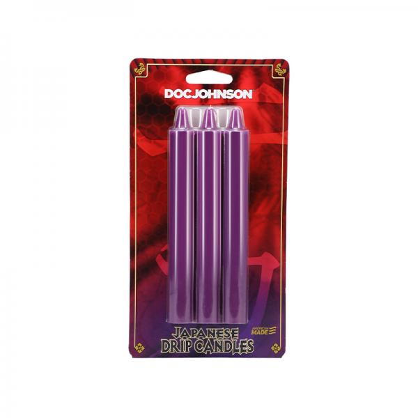 Japanese Drip Candles 3-pack Purple