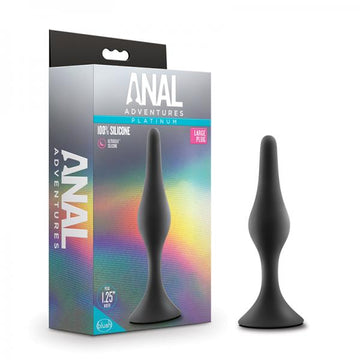 Anal Adventures Platinum Silicone Beginner Plug Large Black