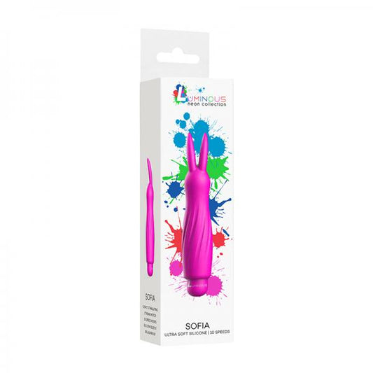 Luminous Sofia Abs Bullet With Silicone Sleeve 10 Speeds Fuchsia