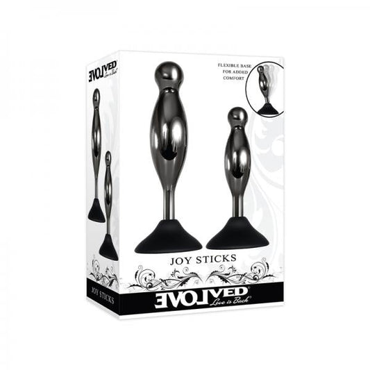 Evolved Joy Sticks 2-piece Plug Set Black