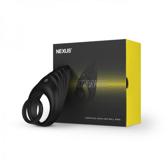 Nexus Enhance Vibrating Cock And Ball Ring Black
