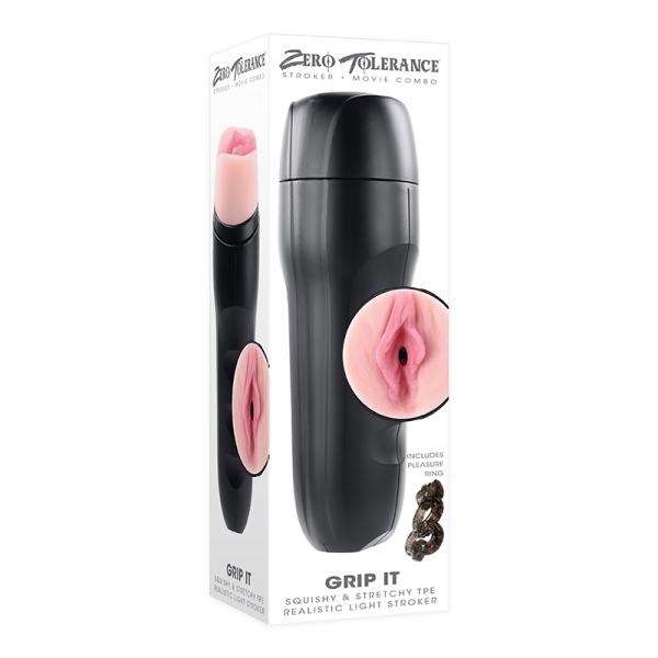 Zero Tolerance Grip It Realistic Vagina Stroker With Movie Download Beige