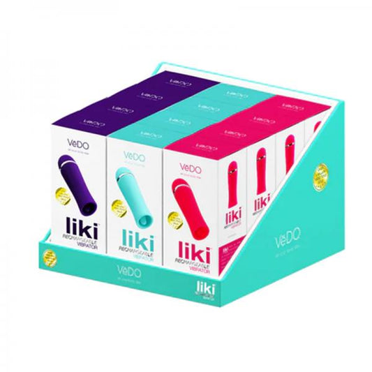 Vedo Liki Rechargeable Flicker Vibe 12-piece Display