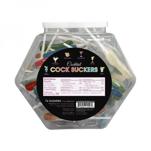 Cocktail Cock Suckers Display 72 Ct
