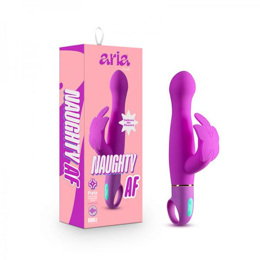 Aria Naughty Af Dual Stimulator Plum