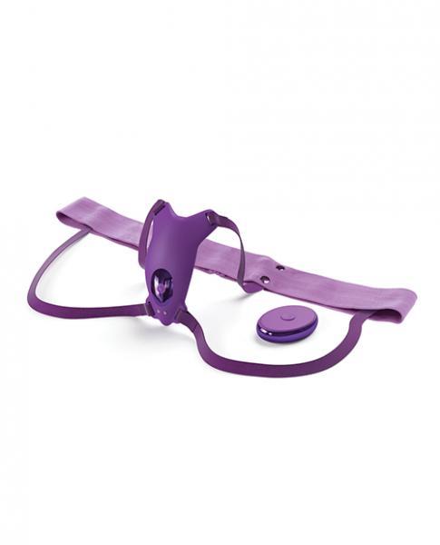 Fantasy For Her Ultimate Butterfly Strap-on With Remote Silicone Purple