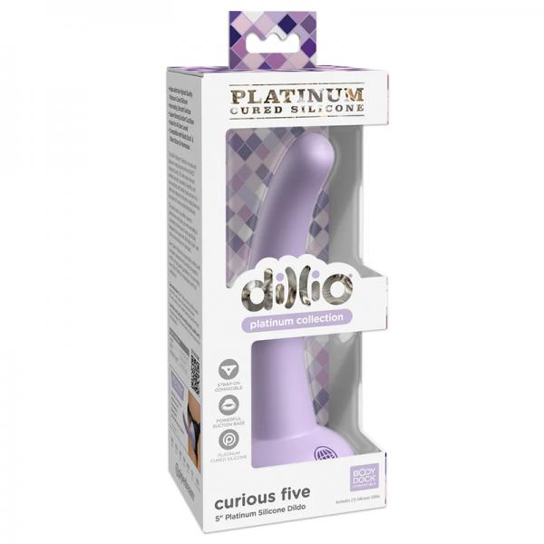 Dillio Platinum Curious Five Silicone Dildo 5 In. Purple