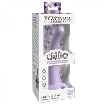 Dillio Platinum Curious Five Silicone Dildo 5 In. Purple
