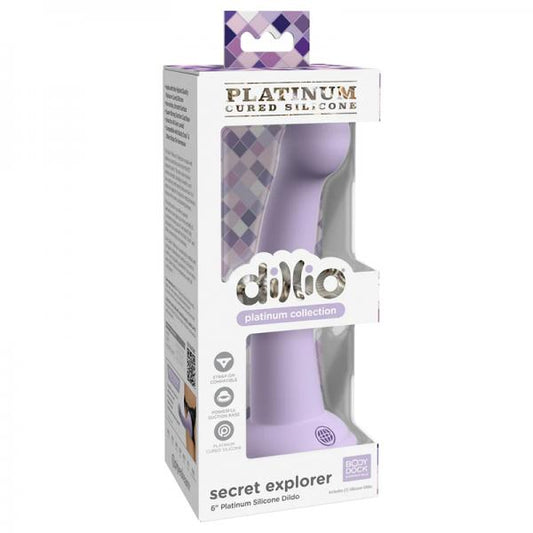 Dillio Platinum Secret Explorer Silicone Dildo 6 In. Purple