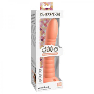 Dillio Platinum Wild Thing Silicone Dildo 7 In. Peach