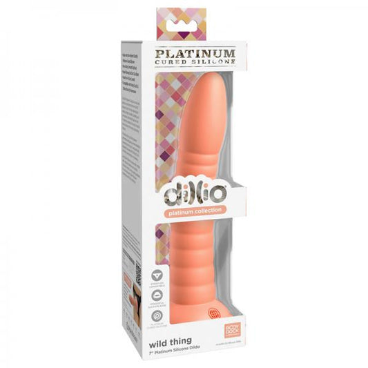 Dillio Platinum Wild Thing Silicone Dildo 7 In. Peach