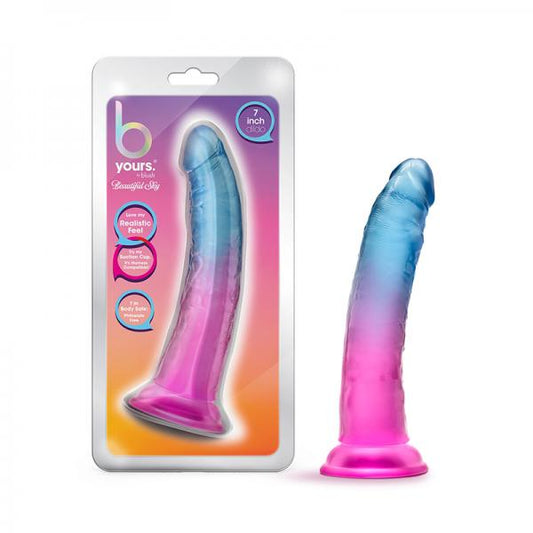 B Yours Beautiful Sky Dildo 7 In. Sunset