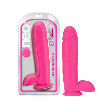 Neo Dual Density Dildo 11 In. Neon Pink