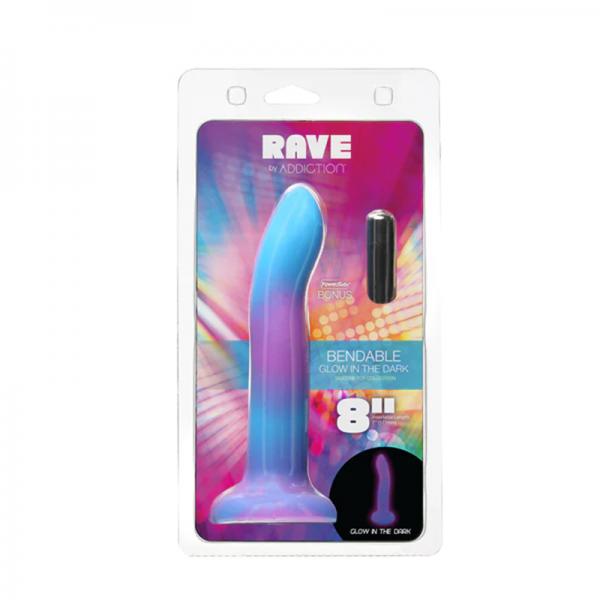 Addiction Rave Dong 8 In. G.i.t.d. Purple