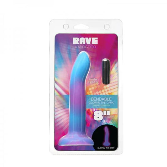 Addiction Rave Dong 8 In. G.i.t.d. Purple