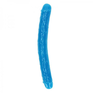 Realrock Glow In The Dark Double Dong 12 In. Dual-ended Dildo Neon Blue