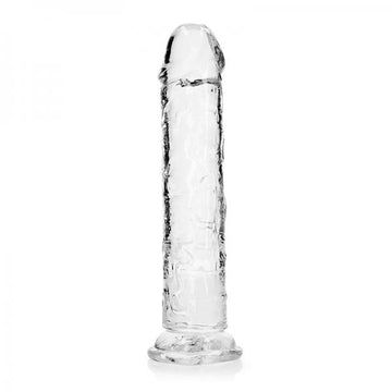 Realrock Crystal Clear Straight 9 In. Dildo Without Balls Clear