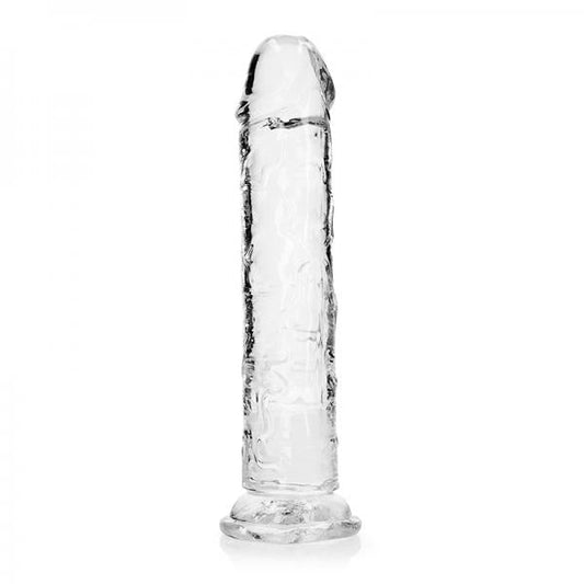 Realrock Crystal Clear Straight 9 In. Dildo Without Balls Clear