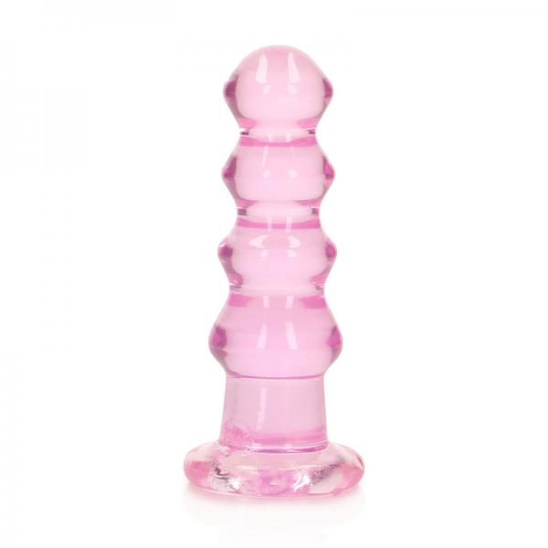 Realrock Crystal Clear Curvy 5.5 In. Dildo/plug Pink