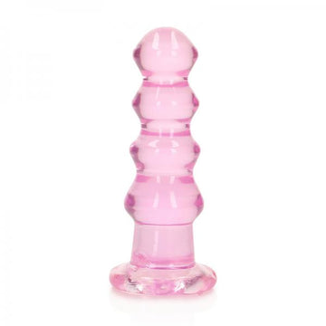 Realrock Crystal Clear Curvy 5.5 In. Dildo/plug Pink