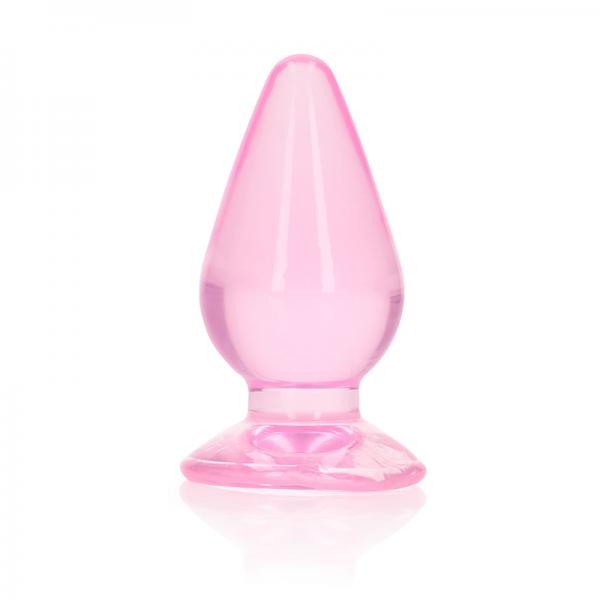Realrock Crystal Clear 3.5 In. Anal Plug Pink