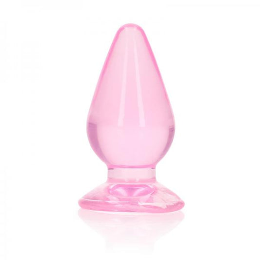 Realrock Crystal Clear 3.5 In. Anal Plug Pink