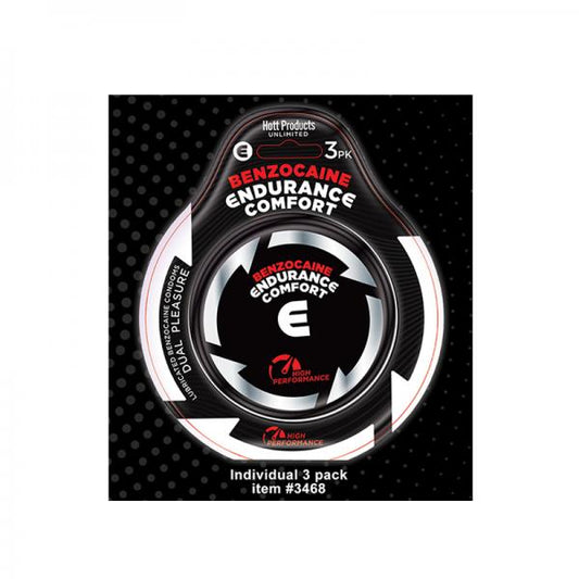 Endurance Comfort Benzocaine Condoms 3pk