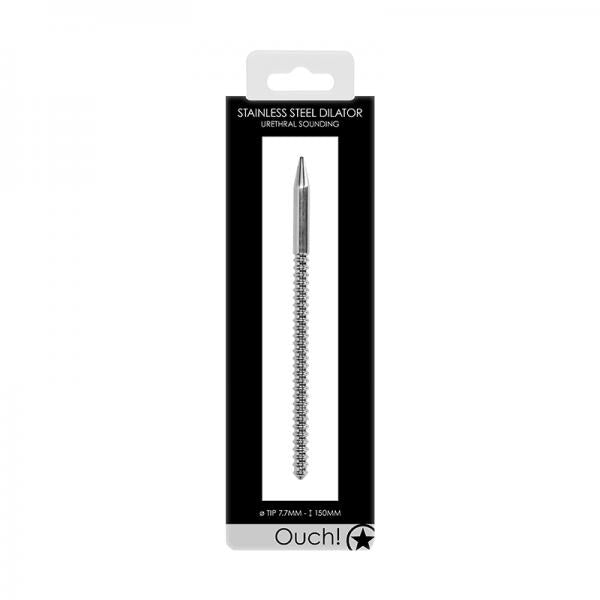 Ouch! Urethral Sounding - Metal Dilator - Ribbed - 7.7 Mm