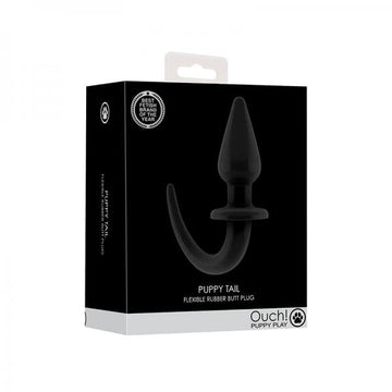 Ouch! Flexible Rubber Anal Plug Black