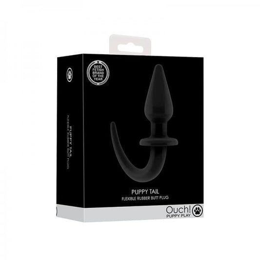 Ouch! Flexible Rubber Anal Plug Black