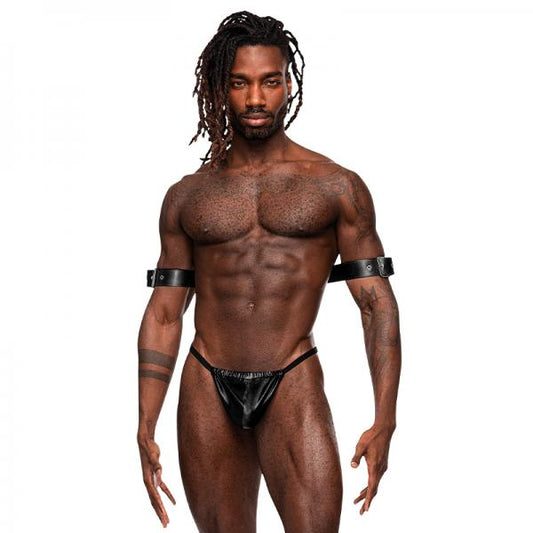 Male Power Men's Leather Pisces Black O/s