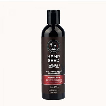 Earthly Body Hemp Seed Massage & Body Oil Kashmir Musk 8 Oz.