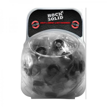 Rock Solid Donut C-ring Clambowl Of 100 Pieces Black