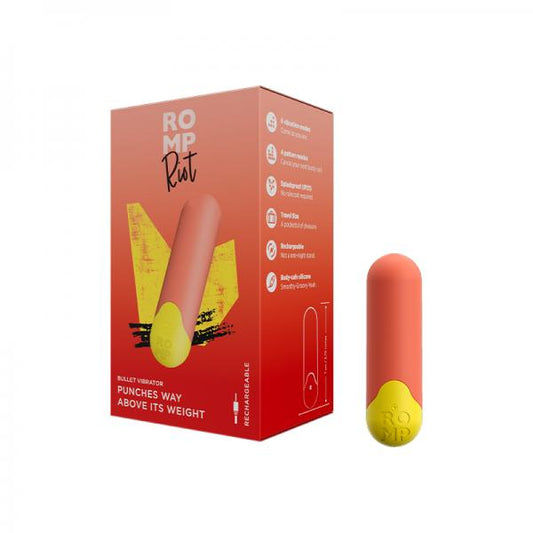 Romp Riot Rechargeable Bullet Vibrator Light Orange