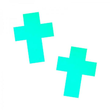 Neva Nude Pasty Glow In The Dark Crucifix