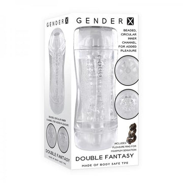 Gender X Double Fantasy Dual-entry Stroker Clear