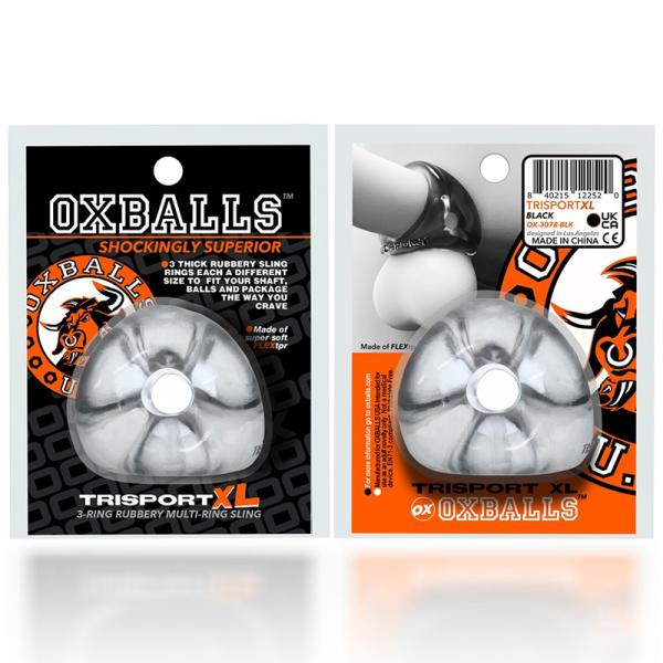 Oxballs Tri-sport Xl Thicker 3-ring Sling Clear