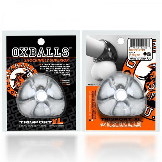 Oxballs Tri-sport Xl Thicker 3-ring Sling Clear