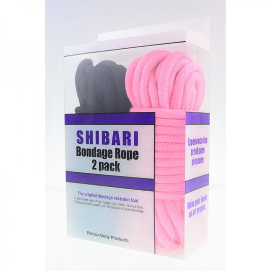 Ple'sur Pink & Black 10 M / 33 Ft. Rope Kit 2-pack
