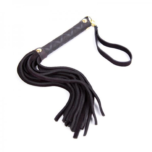Ple'sur 11 In. Mini Leather Flogger Black