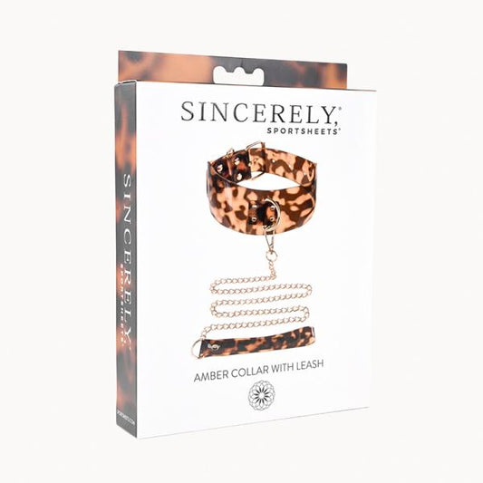 Sincerely, Sportsheets Amber Collection Adjustable Collar And Leash Tortoiseshell