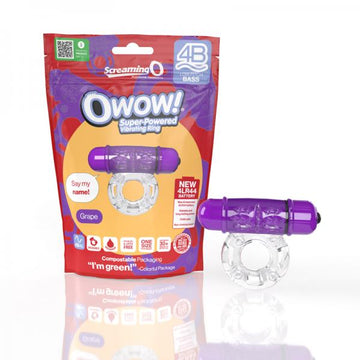 Screaming O 4b Owow Vibrating Cockring Grape