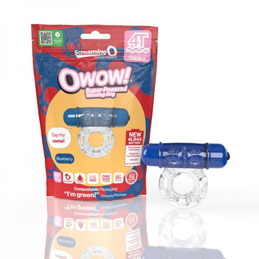 Screaming O 4t Owow Vibrating Cockring Blueberry