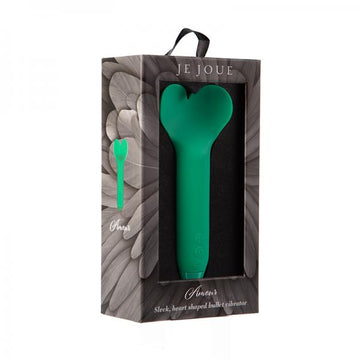 Je Joue Amour Rechargeable Silicone Heart Shaped Fluttering Bullet Vibrator Emerald Green