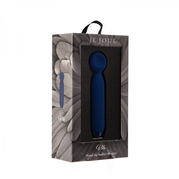 Je Joue Vita Rechargeable Silicone Wand Tip Bullet Vibrator Cobalt Blue