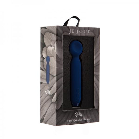 Je Joue Vita Rechargeable Silicone Wand Tip Bullet Vibrator Cobalt Blue